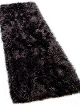 Paco Home Hochflor-Läufer Playa 960, rechteckig, Höhe: 64 mm, Läufer, Kunstfell, Flokati-Optik, weich und flauschig, Uni-Farben