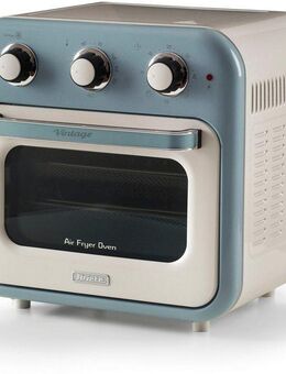 Ariete Heißluftfritteuse 4632BL, 1400 W, Vintage Backofen und Rotisserie in Einem, 16 L grün