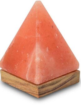 HIMALAYA SALT DREAMS Salzkristall-Tischlampe USB-Pyramide, LED wechselbar, Warmweiß, Handgefertigt aus Salzkristall - jeder Stein ein Unikat, H: ca.11 cm