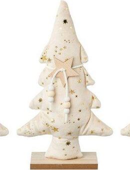 Creativ deco Dekobaum Weihnachtsdeko (3 St), aus Samtstoff mit Applikationen