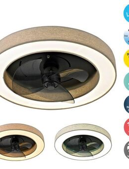 OTTO home LED Deckenleuchte Deckenventilator Vittor, CCT - über Fernbedienung, Dimmfunktion, Memoryfunktion, Nachtlichtfunktion, Ventilatorfunktion, mehrere Helligkeitsstufen, LED wechselbar, warmweiß - kaltweiß, inkl. Ventilator, dimmbar, CCT, Memory,...