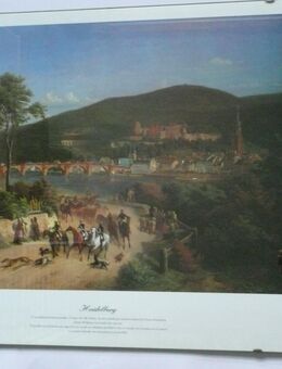 Blick auf Heidelberg mit dem Schloß -Kunstdruck - Angelbachtal
