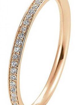 Verlobungsring 585 Rosegoldring mit Brillianten ges. 0,165 Ct. w/si 41056430 - Aholming