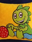 Form- und Farbschönes Kinderkissen ca. 20x20 gelb Jolinchen in 09380