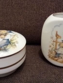 1 kleine Vase und 1 kleine Dose mit Hummel Motiv - Essen