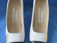 NEUw * Klassisch * elegant * Marine * Navy * Sailor * Maritim * Echt Leder * Pumps * Schuhe "Etienne Aigner" Original * Gr. 37/ 4 * weiß * dunkel- blau * - Riedlingen