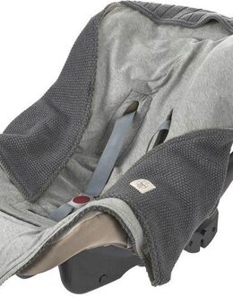 Einschlagdecke Einschlagdecke für Babyschale, anthracite, LÄSSIG, GOTS made with organic materials, zertifiziert durch BCS 27262