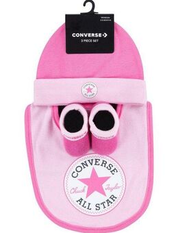 Converse Neugeborenen-Geschenkset CHUCK INFANT HAT BIB BOOTIE SET 3PC (3-tlg) für Babys