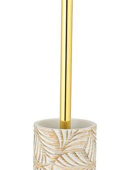 WENKO WC-Garnitur Modell Terralba, Toilettenbürstenhalter aus stabilem Kunststoff mit Silikon-Klobürste