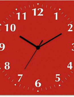 Artland Wanduhr Uni Trendfarben (wahlweise mit Quarz- oder Funkuhrwerk, lautlos ohne Tickgeräusche)
