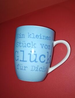 Lustiger Trinkbecher "viel Glück" mit Glücksschweinchen - Hannover