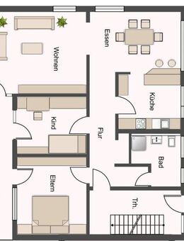 Helle 3 Zimmer Wohnung mit Balkon und klarer Raumaufteilung in Weissach - Weissach