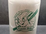 Bierkrug Brauerei Hasen-Bräu Skihaserl aus Bayern 0,5L grau Keramik 16cm hoch - Essen