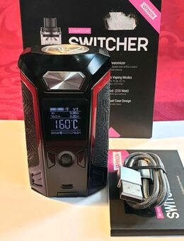 Vapanion Switcher , Schw./ Rot/ Blau. FP. 50€. Top Zustand. Ohne Verdampfer . Akkuträger, E Zigarette, Vape, Dampfer. SAMMLUNGSAUFLÖSUNG !! - Bühl