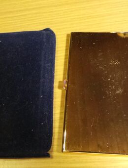 Visitenkarten-Etui, goldfarben, 9,3x5,5x0,4 cm - Höhenkirchen-Siegertsbrunn