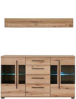 INOSIGN Wohnwand Cantara, (Set), enthält zwei Vitrinen, ein Sideboard und ein Wandboard
