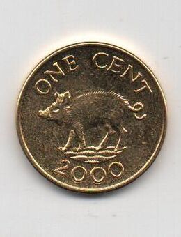 Münze Bermuda 1 Cent 2000 - Datteln