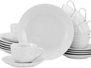 my home Kaffeeservice Angi (18-tlg), 6 Personen, Porzellan, Geschirr-Set, harmonische, trendige Coupeform