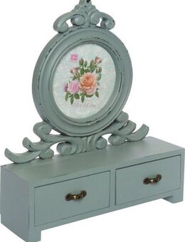 Myflair Möbel & Accessoires Bilderrahmen Senja, grün, mit 2 Schubladen, ideal auch als Schmuckkasten, Shabby Optik
