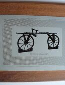 Antikes Bild - Urform einer Draisine von 1817 in 55129