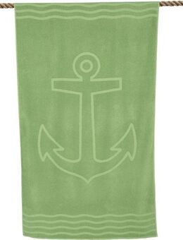 Wewo fashion Strandtuch Anker, Frottee (1-St), Badetuch, Uni Farben, mit Motiv, reine Baumwolle