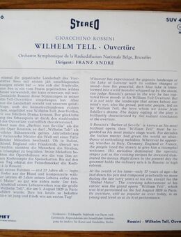 Gioacchino Rossini-Wilhelm Tell,Ouvertüre-Franz Andre,Dirigent-Vinyl-SL,50/60er Jahre - Linnich