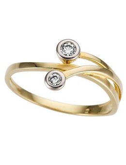 Firetti Goldring Schmuck Geschenk Gold 333 Damenring Goldring, mit Zirkonia (synth)