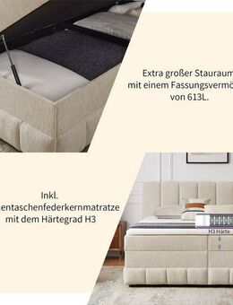 Home affaire Boxbett Likely inkl. Bettkasten, Liegefläche 180x200 cm, in Boxspring-Optik, inkl. Topper, erhältlich in verschiedenen Farben
