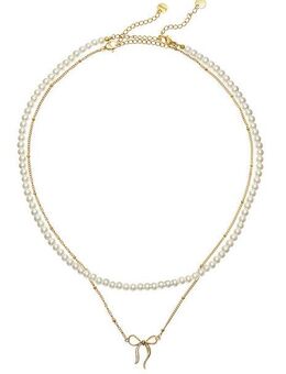 LASCANA Schmuckset Edelstahlketten Set (Set, 2-tlg., Künstliche Süßwasserperlen), 2-teiliges Halsketten Set