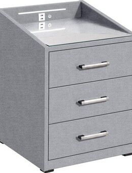 ED EXCITING DESIGN Nachtkonsole Moon, mit LED-Beleuchtung und USB-Anschluss & USB-C-Anschluss