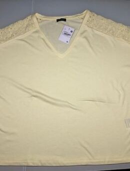Damen T-Shirt Kurzarm Kurzarmshirt Bluse Sommer Shirt Gelb Spitze Gr. L Marke: Yessica C&A neu mit Etikett. - Albstadt