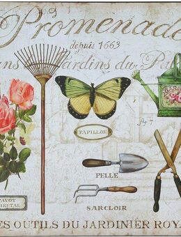 Ambiente Haus Metallbild Metallbild - Garten (Grün Giesskanne), (1 St)