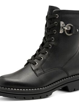 Tamaris Schnürstiefelette, Blockabsatz, Schnürboots mit nietenbesetzem Zierriegel