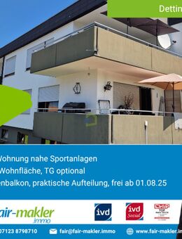FAIR-MAKLER: Wohnen direkt an den Sportanlagen, Freibad und Schulen - Dettingen (Erms)
