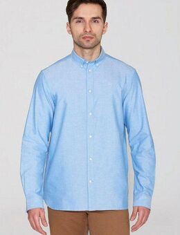 KnowledgeCotton Apparel Langarmhemd HARALD mit Button-Down-Kragen