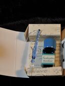 Mini Kalligraphie Glasfeder in türkis mit Tinte in 63755