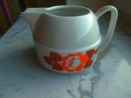 Schirnding Porzellan Milchgießer weiß orange braun Blume Vintage 3,- - Flensburg