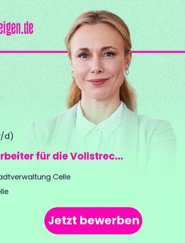 Mitarbeiter (d/m/w) für die Vollstreckung im Innendienst - Celle