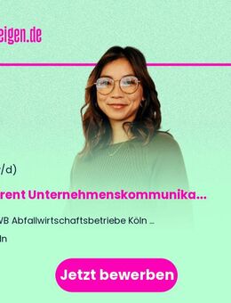 Referent Unternehmenskommunikation (m/w/d) mit Schwerpunkt Social Media - Köln