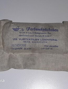 Verbandpäckchen VEB Vliestextilien Lössnitztal, Werk Hainichen, 1979 - Nürnberg