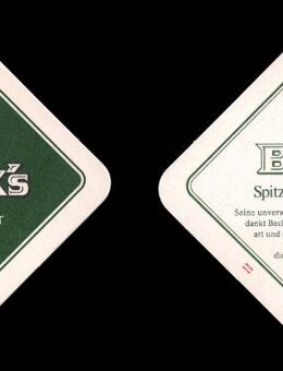 Beck's Spitzen Pilsener von Welt - Bremen - Bierdeckel Bierfilz Coaster - Nürnberg