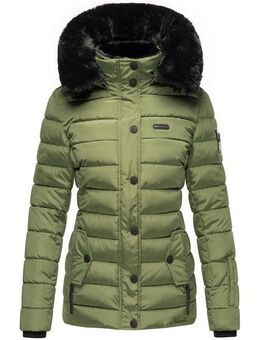 Navahoo Steppjacke Milianaa Edle Winterjacke mit weicher Kunstfell-Kapuze