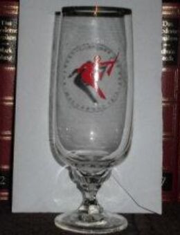 Ostalgie Bierglas DDR Magdeburg GST 1975 Gesellschaft Sport Technik Goldrand - Bottrop