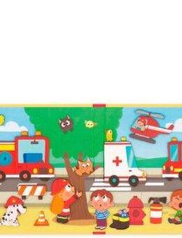 Janod Lernspielzeug Magneti'stories - Die Feuerwehrleute, FSC®- schützt Wald - weltweit