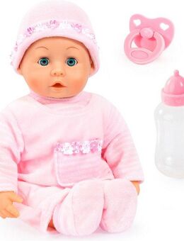 Bayer Babypuppe First Words Baby, 38 cm rosa (3-tlg)