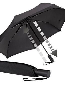 EuroSCHIRM® Taschenregenschirm Automatik 3020, schwarz, Automatik, lässt sich besonders leicht öffnen und schließen