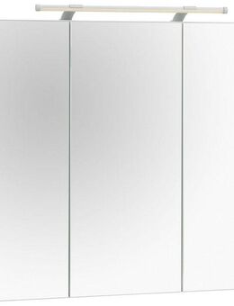Schildmeyer Spiegelschrank Dorina, mit höhenverstellbaren Glasböden made in Germany Breite 70 cm, 3-türig, LED-Beleuchtung, Schalter-/Steckdosenbox