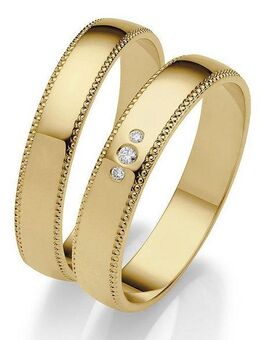 Firetti Trauring Schmuck Geschenk Gold 375 Hochzeit Ehering "LIEBE", Made in Germany, wahlweise mit oder ohne Brillanten