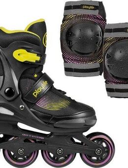 Playlife Inlineskates Playlife Joker, (Set), mit Schutz Set bestehend aus Knie-, Ellenbogen-, Handgelenkschützern