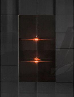 INOSIGN Vitrine Dama Höhe 166 cm, Breite 121 cm, Stauraumvitrine mit 2 Türen, Standvitrine - Front in 3D-Optik, viel Stauraum, verschiedene Farben